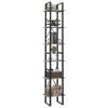 6-Tier Book Cabinet Concrete Gray 15.7"x11.8"x82.7" Chipboard