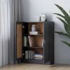 Book Cabinet Gray 32.5"x12"x45.3" Chipboard