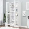 Vitrine Cabinet White 32.5"x12"x73" Chipboard