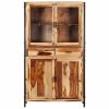 Highboard 39.4"x15.7"x68.9" Solid Sheesham Wood