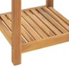 4-Tier Bathroom Storage Rack Solid Wood Teak 16.5"x16.5"x65"