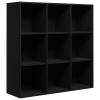 Book Cabinet Black 38.6"x11.8"x38.6" Chipboard
