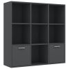 Book Cabinet Gray 38.5"x11.8"x38.5" Chipboard