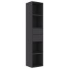 Book Cabinet Gray 14.2"x11.8"x67.3" Chipboard
