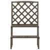 Plant Stand with Trellis Gray 27.5"x16.5"x45.2" Solid Fir Wood