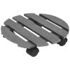 Plant Trolleys 2 pcs Gray Ã˜11.8"x3" WPC