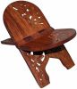 WILLART Large Beautiful Wooden Floral Carved Holy Gita Quran Bible Book Holder Free Reading Book Support Folding Religious Prayer Display Stand