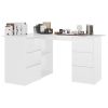 Corner Desk High Gloss White 57.1"x39.4"x29.9" Chipboard