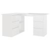 Corner Desk High Gloss White 57.1"x39.4"x29.9" Chipboard