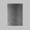 DunaWest 24 x 36 Inch Frameless LED Illuminated Bathroom Wall Mirror; Touch Button Defogger; Metal; Silver