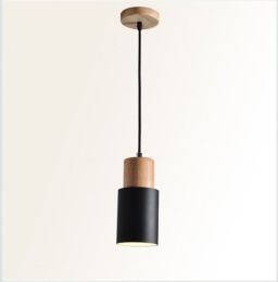Macaron bedside chandelier (style: Warm light, Color: Black)