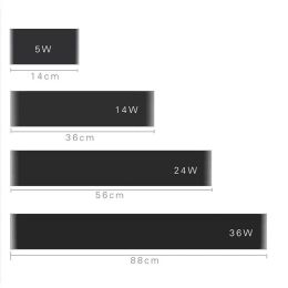 Led Wall Light LED Bathroom Mirror Front Light Corridor Aisle Light (style: 36CM BLACK, Color: White light)