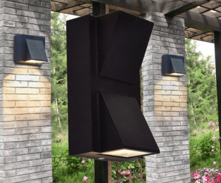 K-Shaped Led Outdoor Wall Light, Outdoor Waterproof Double-Headed Aisle Light, Modern Corridor Wall Light (power: Double head black shell 10w, Color: Warm white)