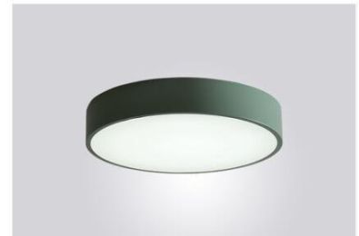 Nordic balcony ceiling lamp corridor hallway lamp LED round bedroom cloakroom kitchen bathroom lamps (Color: green, size: M)