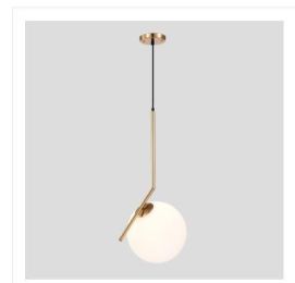 Single head glass ball chandelier (size: M 25cm)