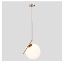 Single head glass ball chandelier (size: L 30cm)