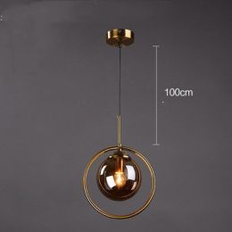 Dining Room Light Single Head Glass Small Chandelier (Color: B)