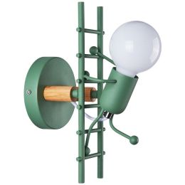 Retro LED wrought iron villain creative climbing stairs lights (Color: green)