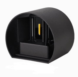 Aluminum outdoor wall lamp waterproof adjustable wall lamp square circular background wall lamp color BD81 BD80 (style: White, Model: Round black shell)