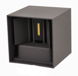 Aluminum outdoor wall lamp waterproof adjustable wall lamp square circular background wall lamp color BD81 BD80 (style: Green, Model: Square grey shell)