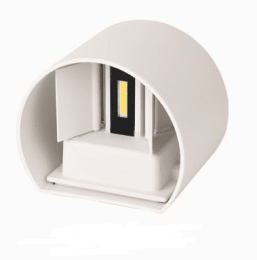 Aluminum outdoor wall lamp waterproof adjustable wall lamp square circular background wall lamp color BD81 BD80 (style: White, Model: Round white shell)