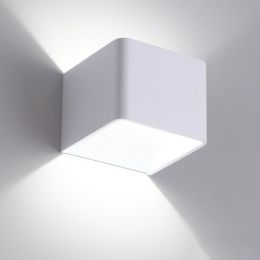 Square LED Indoor Lighting Wall Lamp (Light color: Warm White, Color: White)