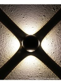 Outdoor waterproofing wall lamp indoor hotel courtyard wall wall lamp cross star light antirust LED exterior wall lamp (style: B)