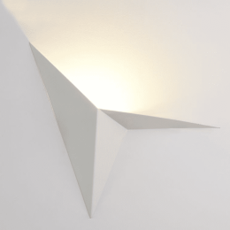 Triangle wall lamp bedside study hotel room maple leaf lamp (Style-Size: Cool White-S, Color: White)