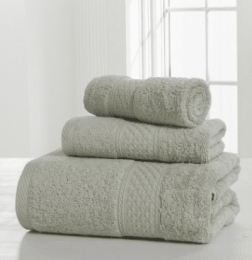 Cotton soft double-sided thickening towel skin-friendly bath towel beauty salon bathrobe bath towel set (Color: Light green)