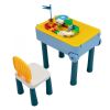 2 in 1 Multi Kids Activity Table Set with 1 Chair Compatible Building Block and Drawing Table for Toddlers XH