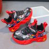 Autumn leather-bound running sneakers for kids and teenagers