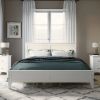 Gray Solid Wood 3 Pieces Queen Bedroom Sets