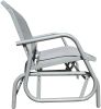 2 Person Swing Glider Chair Patio Swing Bench with Cup Holder Garden Rocking Seat for Outdoor Patio,Backyard,Deck Swimming Pool