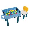 2 in 1 Multi Kids Activity Table Set with 1 Chair Compatible Building Block and Drawing Table for Toddlers XH