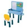 2 in 1 Multi Kids Activity Table Set with 1 Chair Compatible Building Block and Drawing Table for Toddlers XH