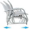2 Person Swing Glider Chair Patio Swing Bench with Cup Holder Garden Rocking Seat for Outdoor Patio,Backyard,Deck Swimming Pool