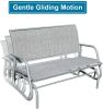 2 Person Swing Glider Chair Patio Swing Bench with Cup Holder Garden Rocking Seat for Outdoor Patio,Backyard,Deck Swimming Pool