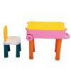 2 in 1 Multi Kids Activity Table Set with 1 Chair Compatible Building Block and Drawing Table for Toddlers XH