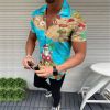 2022 Hawaiian Men's Shirt 3D Digital Print European Street Hip Hop Print Shirt